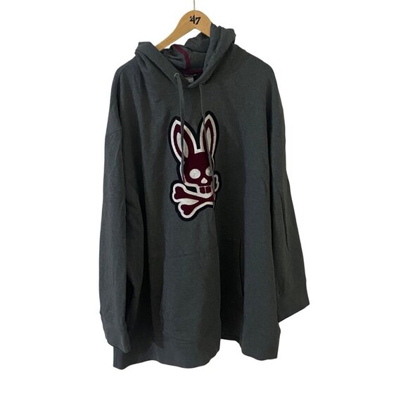 Psycho Bunny Men's Hooded Pima Cotton Long Sleeve Sweater - 5XL